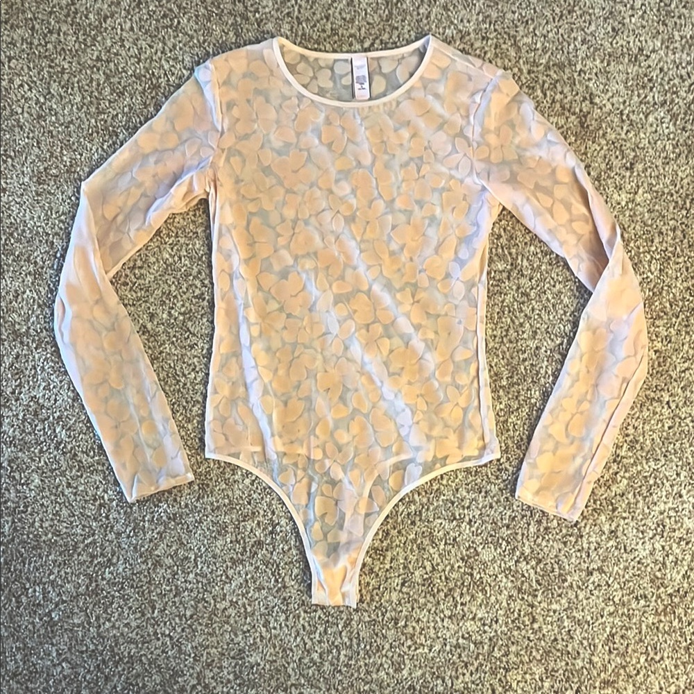 Victoria's Secret Sheer Heart Bodysuit